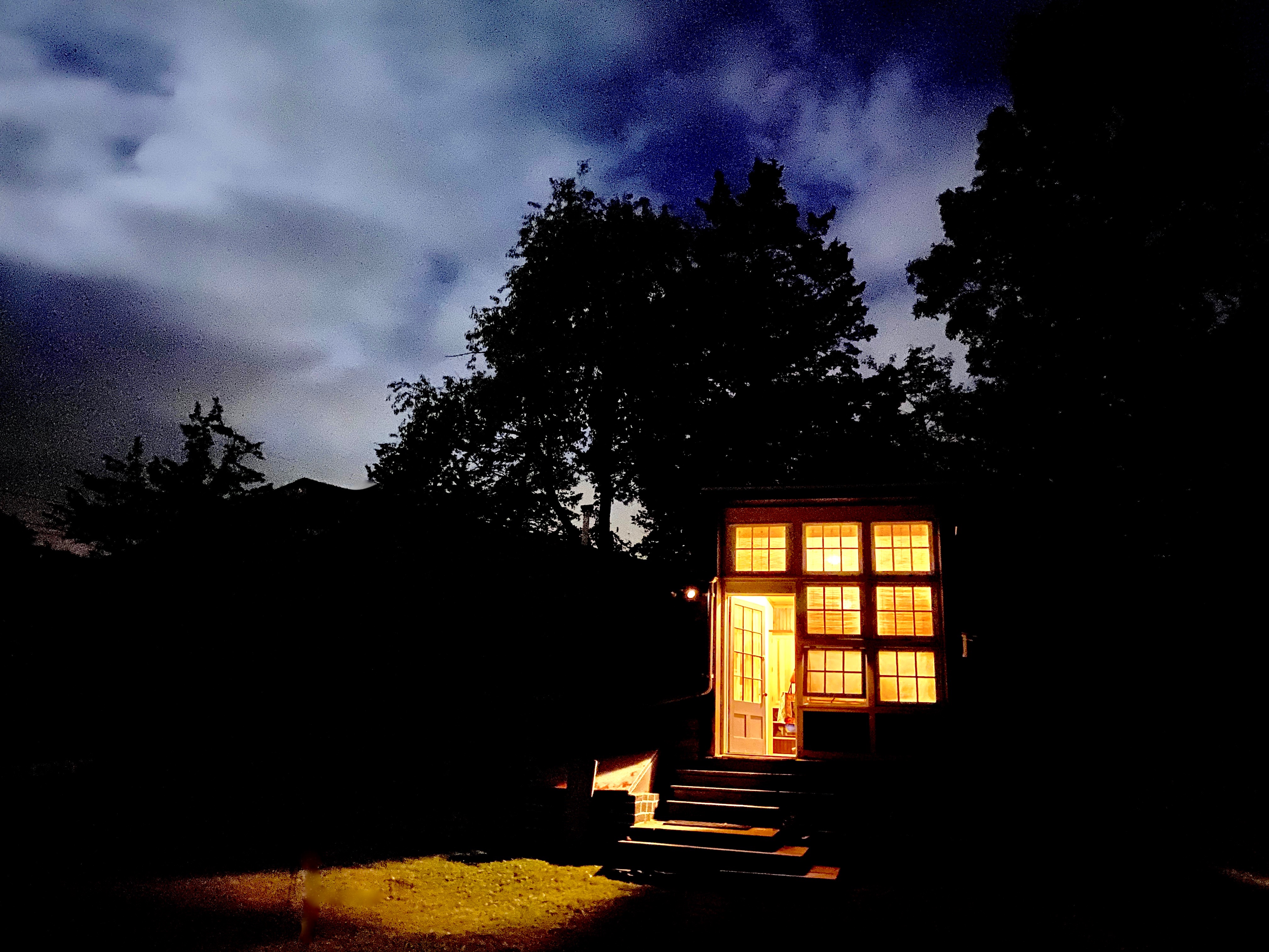 night time eco cottage